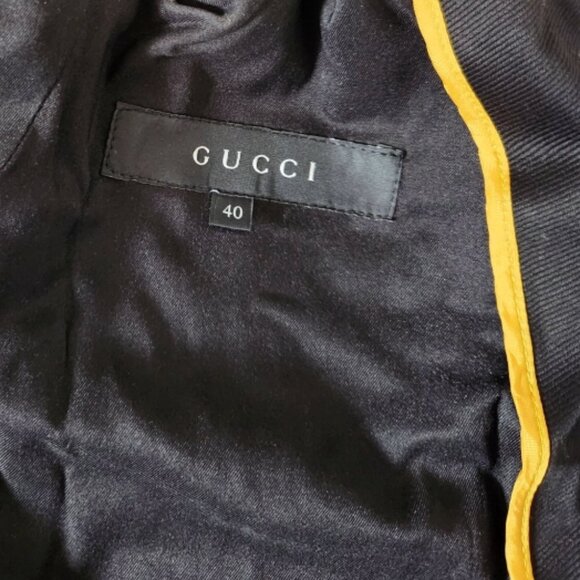 GUCCI Black Open Neck Blazer with Pockets Euro Size Small - Picture 7 of 7